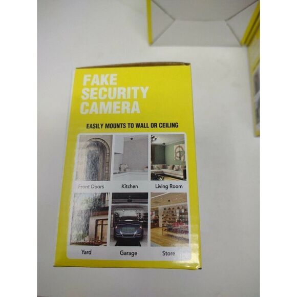 4 New Fake Security Camera Dome, 3.7x3.7x2.38 in Flashing LED Includes Mountings - Picture 5 of 6